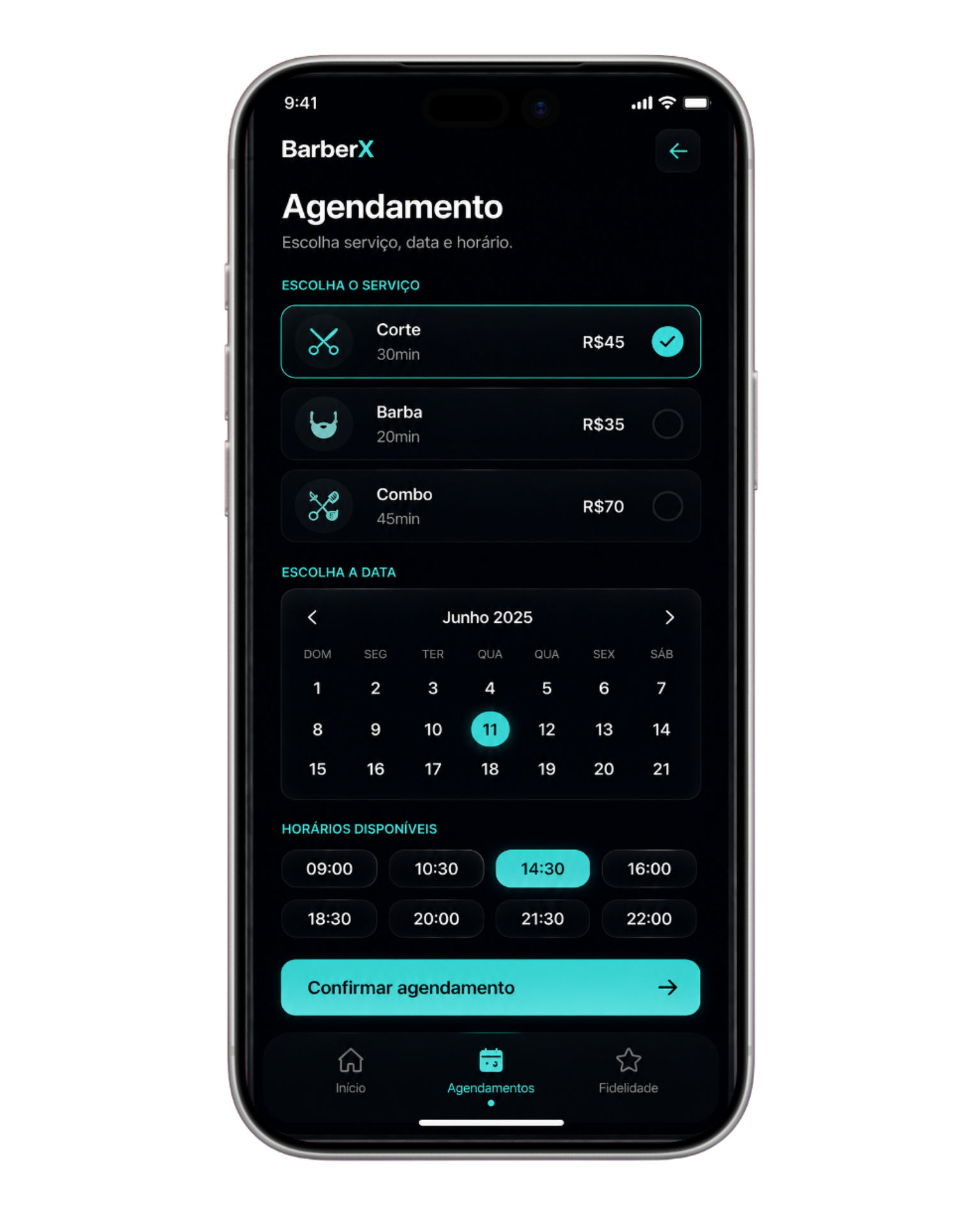 BarberX — Agendamento